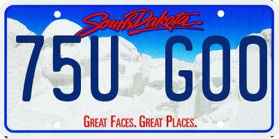 SD license plate 75UG00