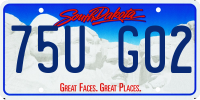 SD license plate 75UG02