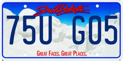 SD license plate 75UG05