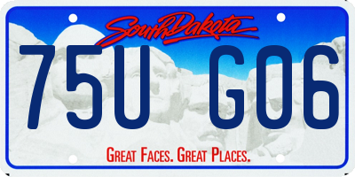SD license plate 75UG06