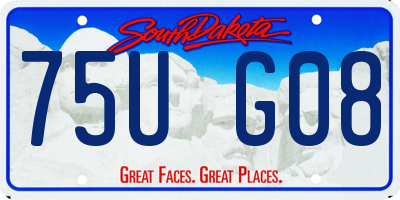 SD license plate 75UG08