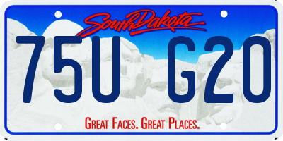 SD license plate 75UG20