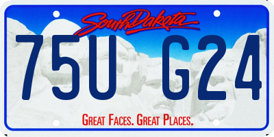 SD license plate 75UG24