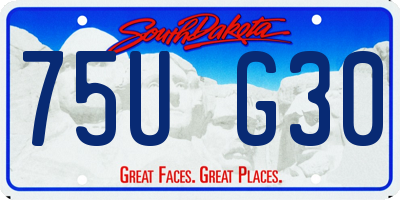 SD license plate 75UG30