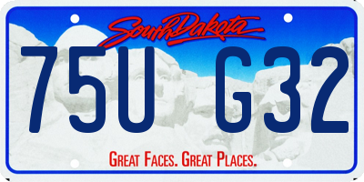 SD license plate 75UG32