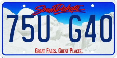 SD license plate 75UG40