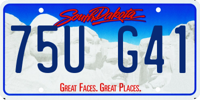 SD license plate 75UG41