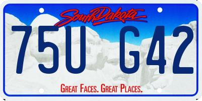 SD license plate 75UG42