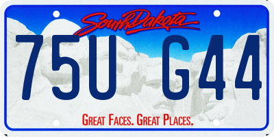 SD license plate 75UG44