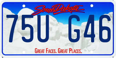 SD license plate 75UG46
