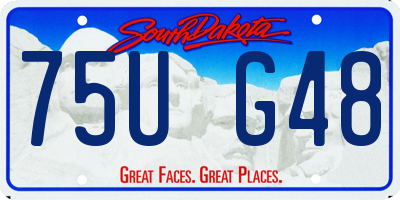 SD license plate 75UG48