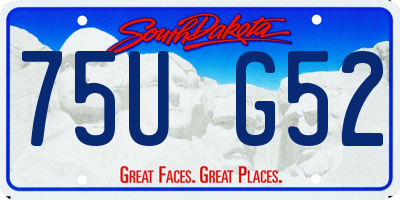 SD license plate 75UG52