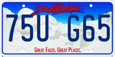 SD license plate 75UG65