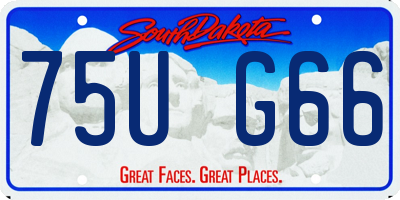 SD license plate 75UG66