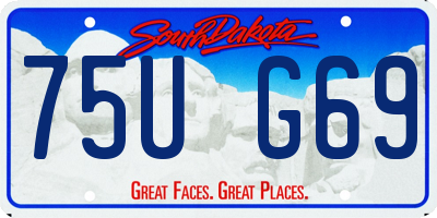 SD license plate 75UG69