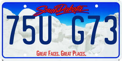 SD license plate 75UG73