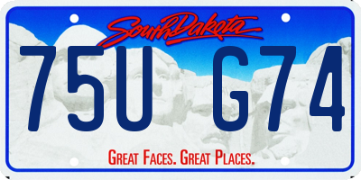 SD license plate 75UG74
