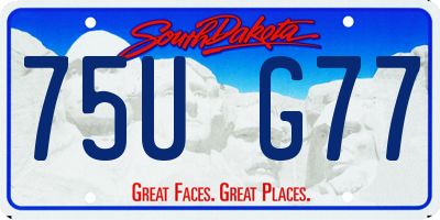 SD license plate 75UG77