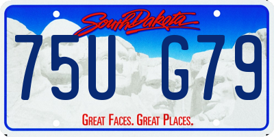 SD license plate 75UG79
