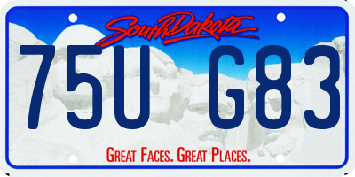 SD license plate 75UG83