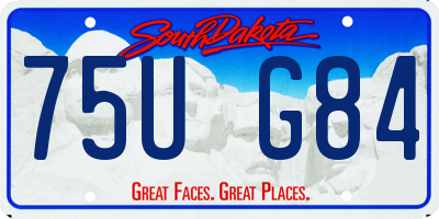 SD license plate 75UG84