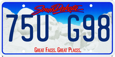 SD license plate 75UG98