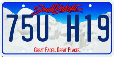 SD license plate 75UH19