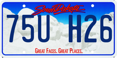 SD license plate 75UH26
