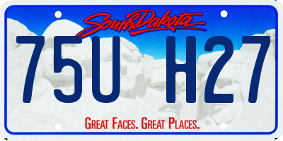 SD license plate 75UH27