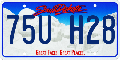 SD license plate 75UH28