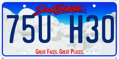 SD license plate 75UH30