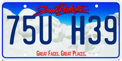 SD license plate 75UH39