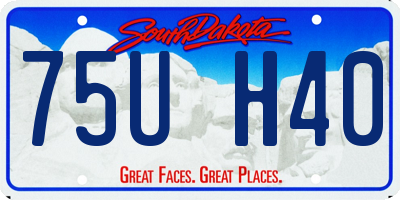 SD license plate 75UH40