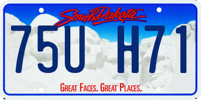 SD license plate 75UH71