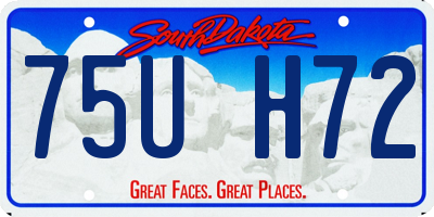 SD license plate 75UH72