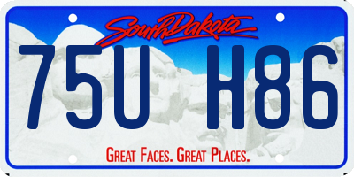 SD license plate 75UH86