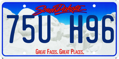 SD license plate 75UH96