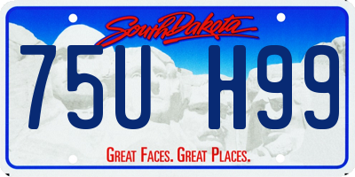 SD license plate 75UH99