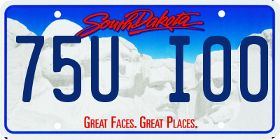 SD license plate 75UI00