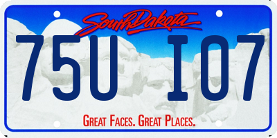 SD license plate 75UI07