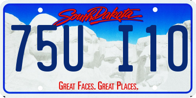 SD license plate 75UI10
