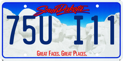 SD license plate 75UI11