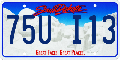 SD license plate 75UI13