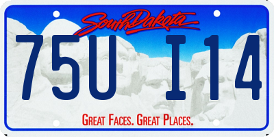 SD license plate 75UI14