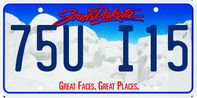 SD license plate 75UI15