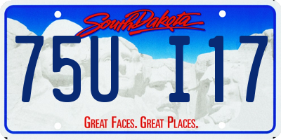 SD license plate 75UI17