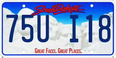 SD license plate 75UI18