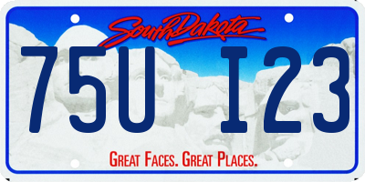 SD license plate 75UI23