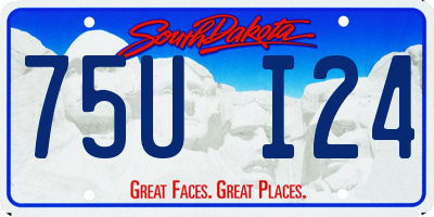 SD license plate 75UI24
