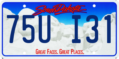 SD license plate 75UI31